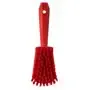 Vikan Harde Afwasborstel Met Korte Steel En Polyester Vezels 270x70x85mm Rood