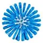 Vikan Medium Wormhuisborstelkop Met Polyester Vezels ø135x130mm Blauw