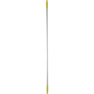 Vikan Hygiene Aluminium Steel - 1460mm - Ø25mm - Geel - met Schroefdraad