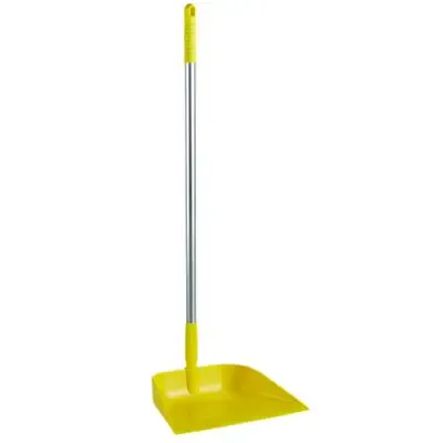 Vikan Hygiene Stofblik met Rechtopstaande Aluminium Steel 75cm - Geel - haaks - 330mm