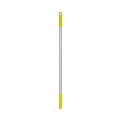 Vikan Hygiene Aluminium Steel - 840mm - Ø22mm - Geel - met Schroefdraad