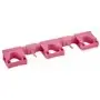 Vikan Hygiene Hi-Flex Ophangsysteem met 3 Rubber Band Klemmen en 2 Haken - Roze - 420mm