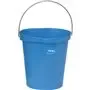 Vikan Hygiene Emmer met Schenktuit - Metaaldetecteerbaar - Blauw - Maatverdeling - 12ltr