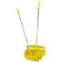 Vikan Hygiene Combinatieset Stofblik 350mm - Geel - met Medium Veger 250mm en ALU Steel 840mm