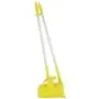 Vikan Hygiene Combinatieset Stofblik 350mm - Geel - met Medium Veger 250mm en ALU Steel 840mm