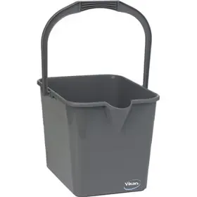 Vikan Microfibre Rechthoekige Kunststof draadmopemmer - Grijs - 15ltr