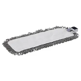 Vikan Microfibre Wet Scrub Microvezel Vlakmop - Grijs - Klittenband - 25 cm