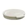 Deksels voor herbruikbare bekers Circulcup plat met ring, PP Ø 8 cm beige graphite "Circulware" -Horecavoordeel.com-