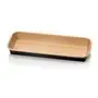 Kraft Sushi Tray Bruin/Zwart 221x91x24mm + PET Deksels -Horecavoordeel.com-