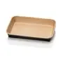 Kraft Sushi Tray Bruin/Zwart 185 x 129 x 24mm + PET Deksels