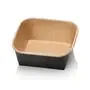 Kraft Bakjes 500ml Bruin/Zwart 129 Serie Vierkant 129 x 129 x 48mm -Horecavoordeel.com-