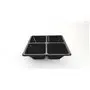 Tapas Schalen 4-vaks RPET Zwart 170 x170 x 44mm -Horecavoordeel.com-
