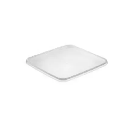 Deksels voor Verzegelbare Spuitgiet Bakken 2000cc PP Transparant 195 x 195 x 77mm -Horecavoordeel.com-