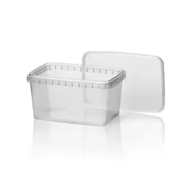Verzegelbare Spuitgiet Bakken 1600cc PP Transparant 192 x 129 x 94,5mm -Horecavoordeel.com-