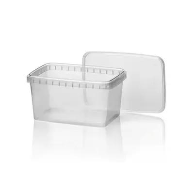 Verzegelbare Spuitgiet Bakken 1600cc PP Transparant 192 x 129 x 94,5mm -Horecavoordeel.com-