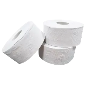Toiletpapier Mini Jumbo Recycled Tissue 2 laags 180 meter  Verpakking 12 rollen -Horecavoordeel.com-