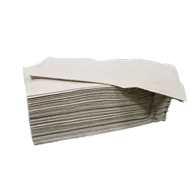 Handdoeken Z Gevouwen Recycled Naturel 1 laags 23 x 25 cm Verpakking 20 x 250 doeken -Horecavoordeel.com-