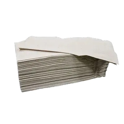 Handdoeken Z Gevouwen Recycled Naturel 1 laags 23 x 25 cm Verpakking 20 x 250 doeken -Horecavoordeel.com-