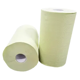 Handdoekrol 100% Cellulose Groen 2 laags 23 cm Verpakking 10 x 80 meter -Horecavoordeel.com-