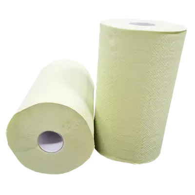 Handdoekrol 100% Cellulose Groen 2 laags 23 cm Verpakking 10 x 80 meter -Horecavoordeel.com-