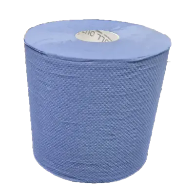 Handdoekrol Midi Centerfeed EU Ecolabel Recycled Blauw 1 laags 19 cm Verpakking 6 rollen  -Horecavoordeel.com-