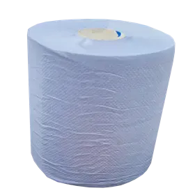 Handdoekrol Midi Centerfeed Recycled Blauw 1 laags 19 cm Verpakking 6 x 300 meter -Horecavoordeel.com-
