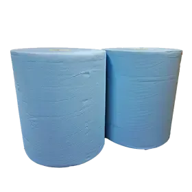 Industriepapier / Uierpapier Verlijmd Mixed Cellulose Blauw 2 laags 37 cm Verpakking 2 x 380 meter -Horecavoordeel.com-