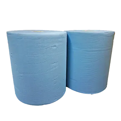 Industriepapier / Uierpapier Verlijmd Mixed Cellulose Blauw 2 laags 37 cm Verpakking 2 x 380 meter -Horecavoordeel.com-