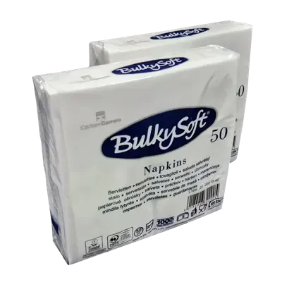 Servetten 1/4 Vouw EU Ecolabel 100% Cellulose 2 laags 33 x 33 cm Verpakking 36 x 50  servetten -Horecavoordeel.com-