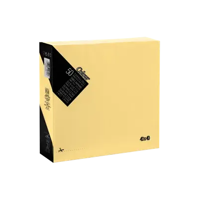 Servetten 1/4 Vouw EU Ecolabel 100% Cellulose Creme 2 laags 40 x 40 cm Verpakking 24 x 50 servetten -Horecavoordeel.com-