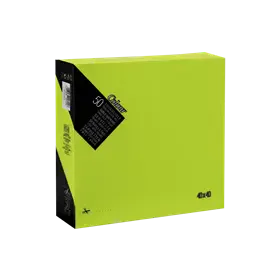 Servetten 1/4 Vouw EU Ecolabel 100% Cellulose Lime Groen 2 laags 40 x 40 cm Verpakking 24 x 50 servetten -Horecavoordeel.com-