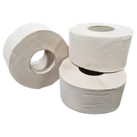 Mini Jumbo Toiletpapier EU Ecolabel 100% Recycled Papier 2 laags Verpakking 12 x 130 meter  -Horecavoordeel.com-