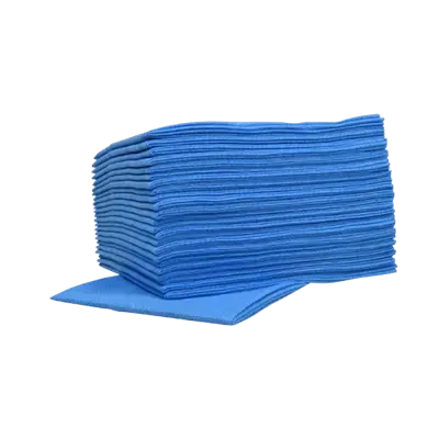 HACCP Food Sopdoek M Vouw Blauw 1 laags 45 x 50 cm Verpakking 10 x 25 doeken -Horecavoordeel.com-