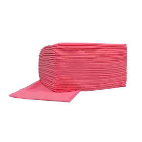 HACCP Food Sopdoek M Vouw Roze 1 laags 45 x 50 cm Verpakking 10 x 25 doeken -Horecavoordeel.com-