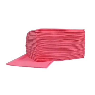 HACCP Food Sopdoek M Vouw Roze 1 laags 45 x 50 cm Verpakking 10 x 25 doeken -Horecavoordeel.com-