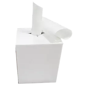 Softcell Doeken op rol in Dispenserbox  38 x 38 cm Verpakking 1 rol à 400 doeken  -Horecavoordeel.com-