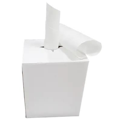 Softcell Doeken op rol in Dispenserbox  38 x 38 cm Verpakking 1 rol à 400 doeken  -Horecavoordeel.com-