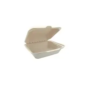 Menubakken Suikerriet met Klapdeksels 1-Vak Beige / Bruin IP9 185 x 155 x 75mm