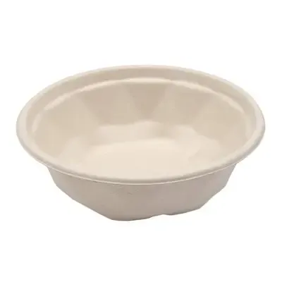 Saladebakken 500 ml Suikerriet Beige Ø 16 x 4,8cm -Horecavoordeel.com-