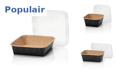 Kraft bakjes bruin/zwart